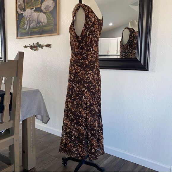Jones New York Silk Butterfly Print Scoop Neck Sleeveless Maxi Dress Size 16 NWT - Picture 5 of 14